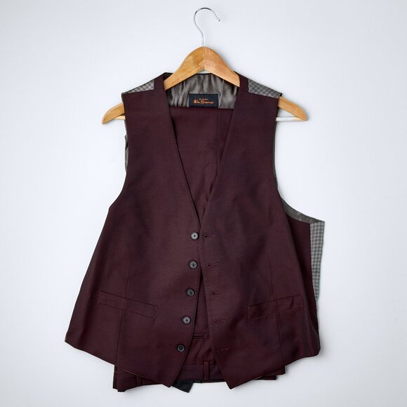 Ben Sherman 3 Piece Suit - Worn Once! - 42L - 36 waist - Picture 5 of 16